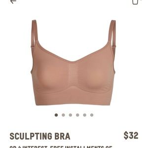 SKIMS CORE CONTROL THONG & SCULTPING BRA IN SIENNA